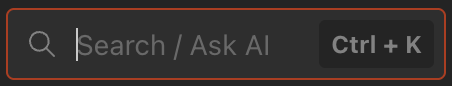 Prometheus docs search field showing the Ask AI option