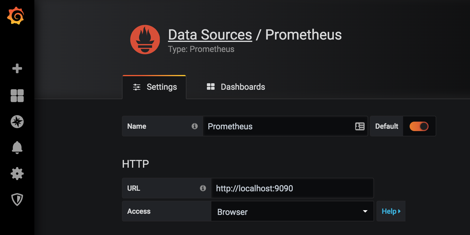 Data source configuration
